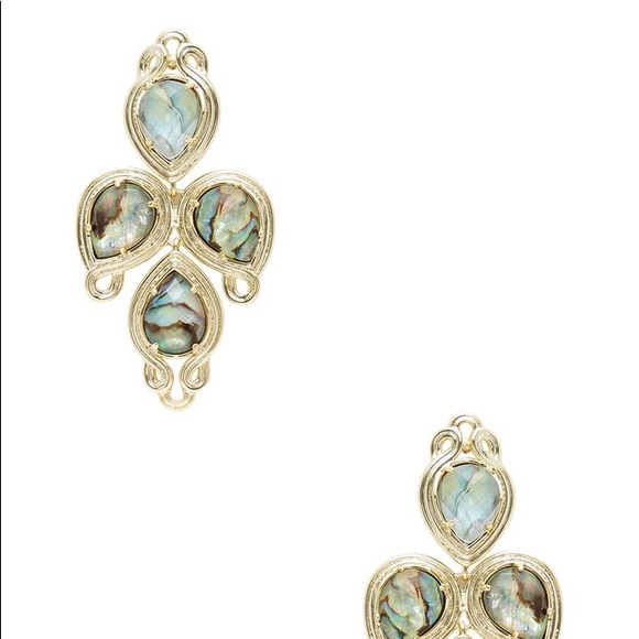 Sylvie Teardrop Abalone Earrings - Picture 7 of 7